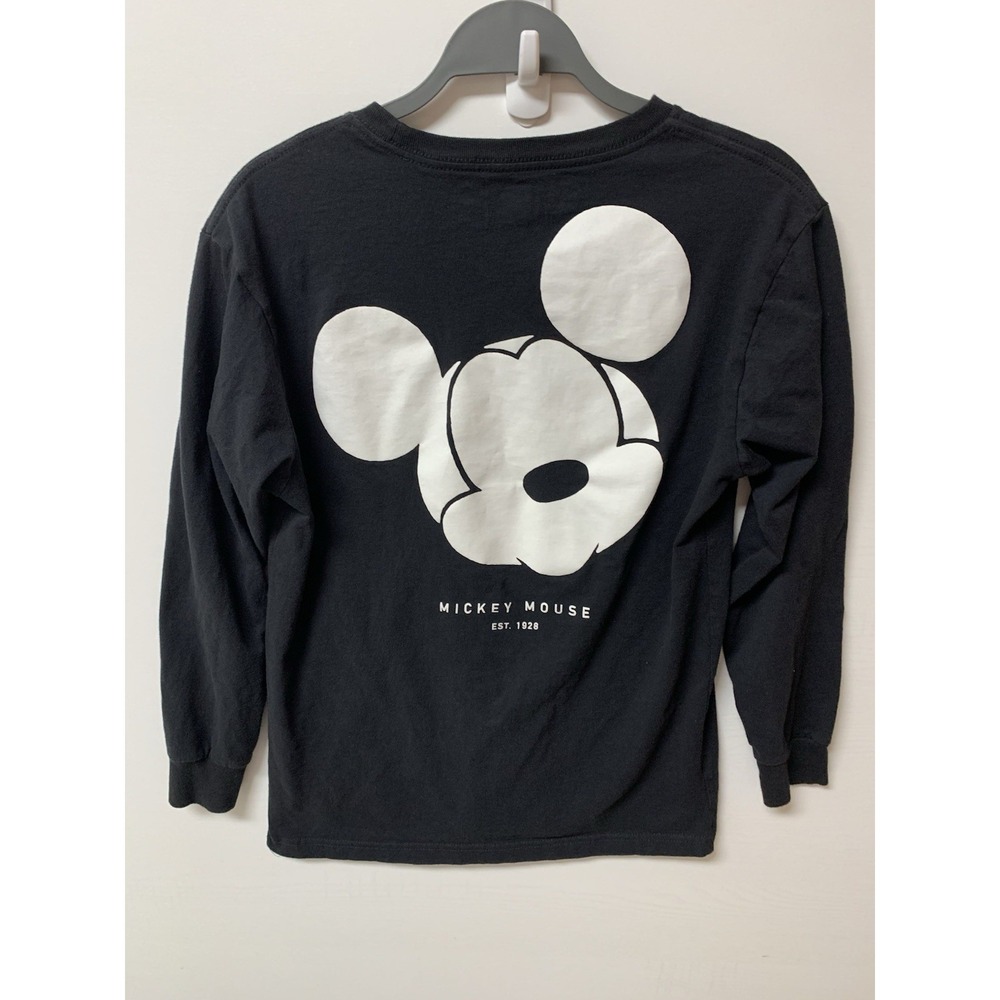 Vintage Men's NEFF Disney Mickey Mouse Black Long Sleeve Shirt Size S Est. 1928